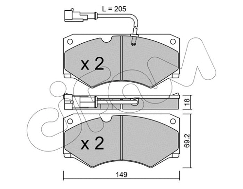 822-014-7 CIFAM Комплект тормозных колодок, дисковый тормоз (фото 1)