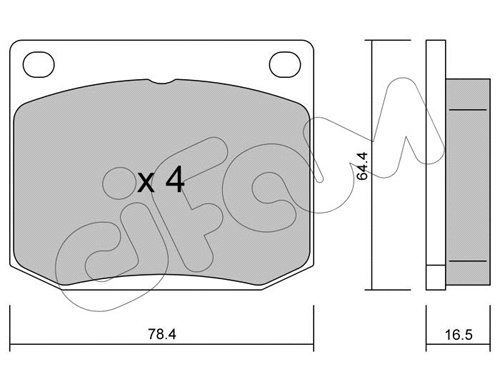 822-018-0 CIFAM Комплект тормозных колодок, дисковый тормоз (фото 1)