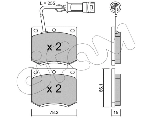 822-023-1 CIFAM Комплект тормозных колодок, дисковый тормоз (фото 1)
