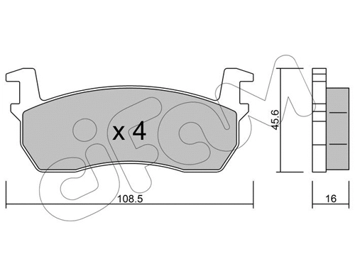 822-034-0 CIFAM Комплект тормозных колодок, дисковый тормоз (фото 1)
