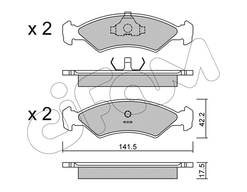 822-043-0 CIFAM Комплект тормозных колодок, дисковый тормоз (фото 1)