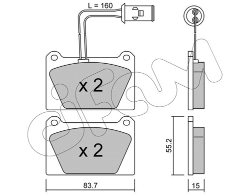 822-052-1 CIFAM Комплект тормозных колодок, дисковый тормоз (фото 1)