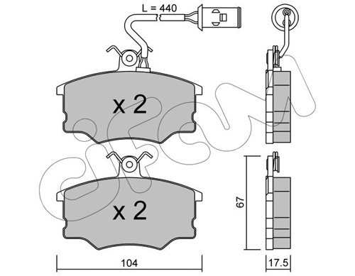 822-053-1 CIFAM Комплект тормозных колодок, дисковый тормоз (фото 1)
