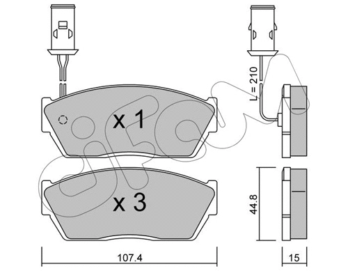 822-054-1 CIFAM Комплект тормозных колодок, дисковый тормоз (фото 1)
