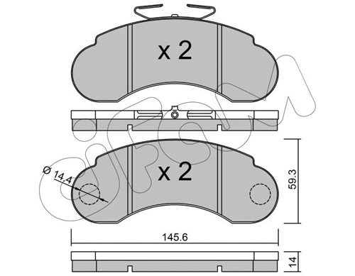 822-055-0 CIFAM Комплект тормозных колодок, дисковый тормоз (фото 1)