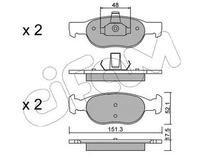 822-079-2 CIFAM Комплект тормозных колодок, дисковый тормоз (фото 1)