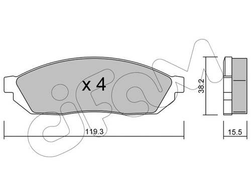 822-087-0 CIFAM Комплект тормозных колодок, дисковый тормоз (фото 1)