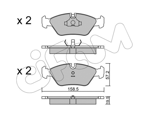 822-091-0 CIFAM Комплект тормозных колодок, дисковый тормоз (фото 1)