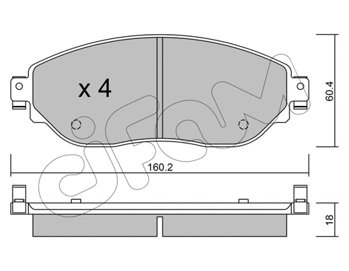 822-1003-0 CIFAM Комплект тормозных колодок, дисковый тормоз (фото 1)