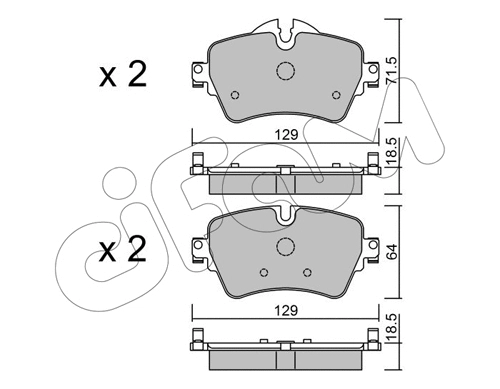 822-1013-0 CIFAM Комплект тормозных колодок, дисковый тормоз (фото 1)