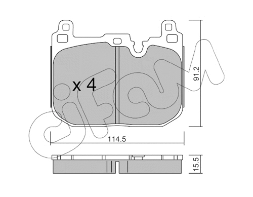 822-1015-4 CIFAM Комплект тормозных колодок, дисковый тормоз (фото 1)