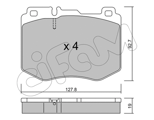 822-1019-0 CIFAM Комплект тормозных колодок, дисковый тормоз (фото 1)