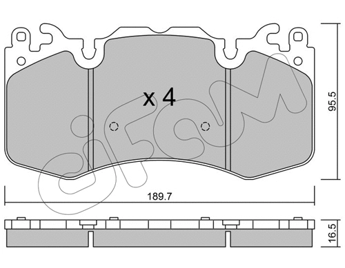 822-1024-0 CIFAM Комплект тормозных колодок, дисковый тормоз (фото 1)