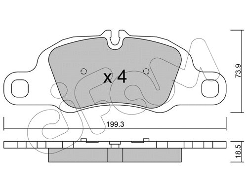 822-1027-0 CIFAM Комплект тормозных колодок, дисковый тормоз (фото 1)