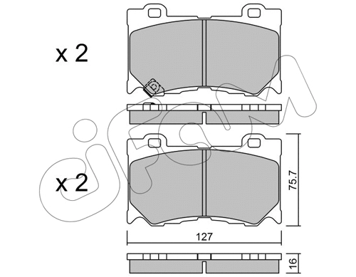 822-1029-0 CIFAM Комплект тормозных колодок, дисковый тормоз (фото 1)