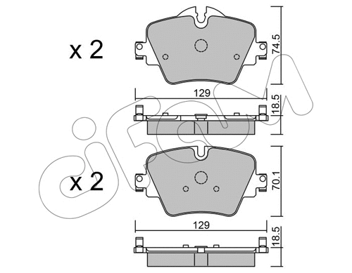 822-1037-0 CIFAM Комплект тормозных колодок, дисковый тормоз (фото 1)