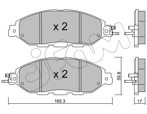 822-1045-0 CIFAM Комплект тормозных колодок, дисковый тормоз (фото 1)