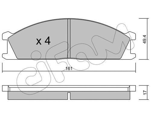 822-107-0 CIFAM Комплект тормозных колодок, дисковый тормоз (фото 1)