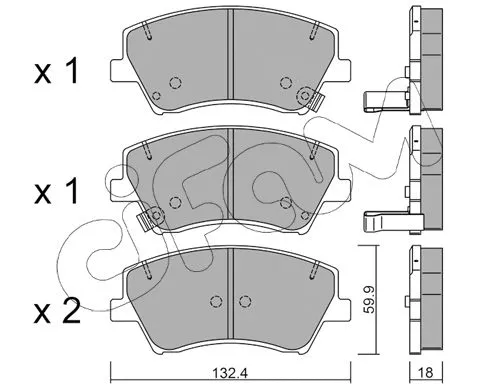 822-1092-0 CIFAM Комплект тормозных колодок, дисковый тормоз (фото 1)