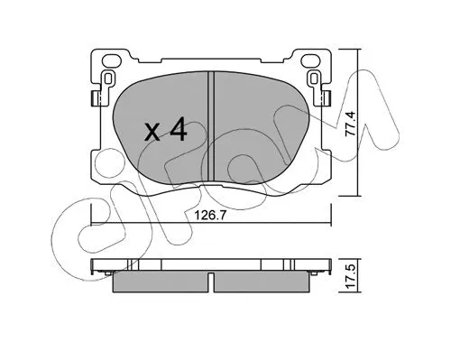 822-1093-0 CIFAM Комплект тормозных колодок, дисковый тормоз (фото 1)