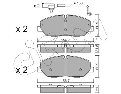 822-1094-1 CIFAM Комплект тормозных колодок, дисковый тормоз (фото 1)