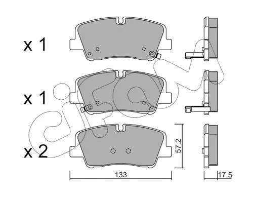 822-1095-0 CIFAM Комплект тормозных колодок, дисковый тормоз (фото 1)