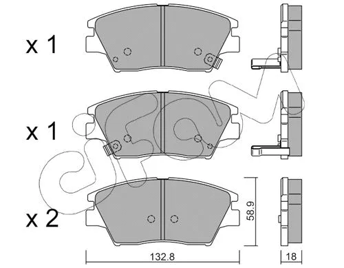 822-1098-0 CIFAM Комплект тормозных колодок, дисковый тормоз (фото 1)