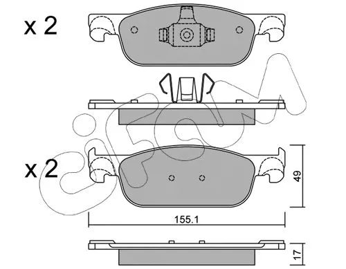822-1109-0 CIFAM Комплект тормозных колодок, дисковый тормоз (фото 1)