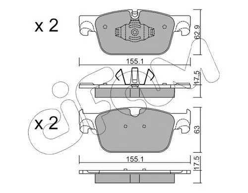 822-1119-0 CIFAM Комплект тормозных колодок, дисковый тормоз (фото 1)