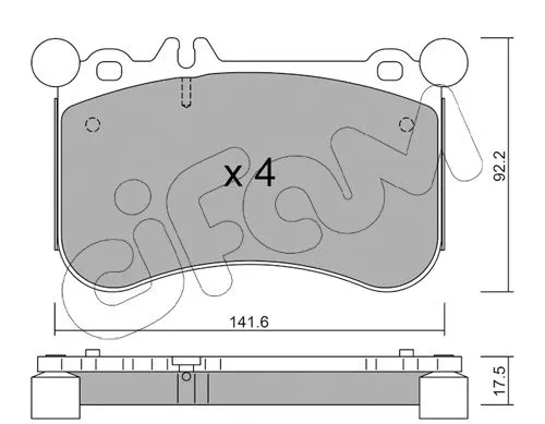 822-1133-0 CIFAM Комплект тормозных колодок, дисковый тормоз (фото 1)