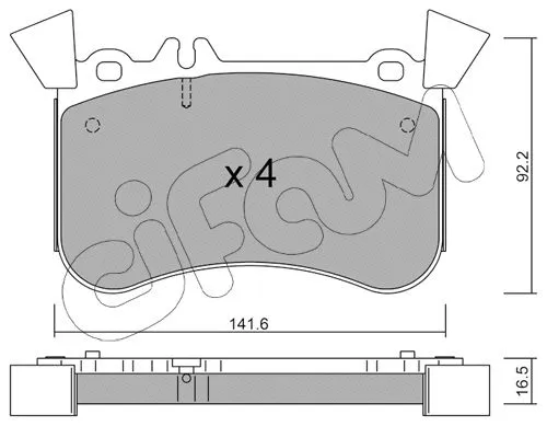 822-1133-1 CIFAM Комплект тормозных колодок, дисковый тормоз (фото 1)