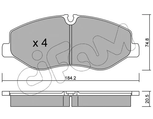 822-1139-0 CIFAM Комплект тормозных колодок, дисковый тормоз (фото 1)