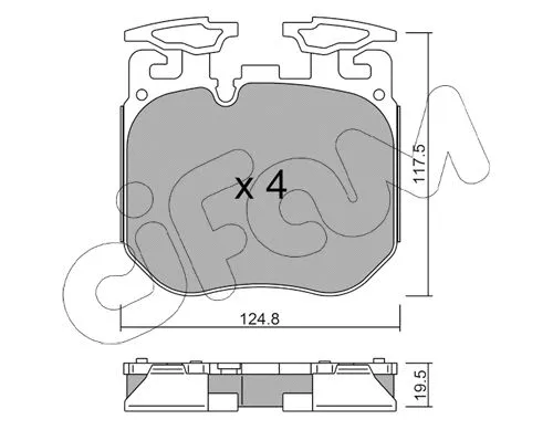 822-1147-0 CIFAM Комплект тормозных колодок, дисковый тормоз (фото 1)