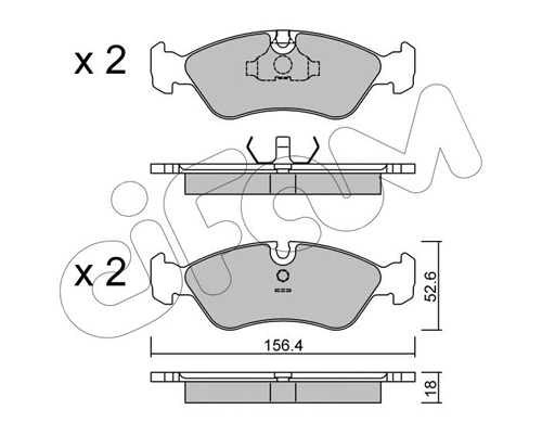 822-117-0 CIFAM Комплект тормозных колодок, дисковый тормоз (фото 1)