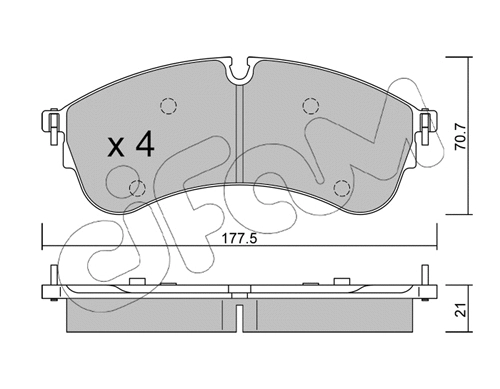 822-1174-0 CIFAM Комплект тормозных колодок, дисковый тормоз (фото 1)