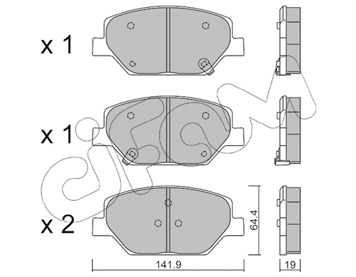 822-1178-0 CIFAM Комплект тормозных колодок, дисковый тормоз (фото 1)