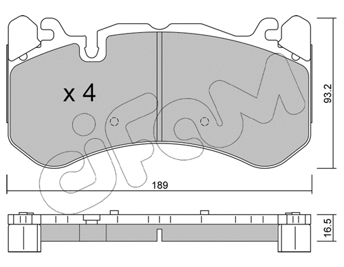 822-1198-1 CIFAM Комплект тормозных колодок, дисковый тормоз (фото 1)