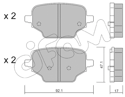 822-1245-0 CIFAM Комплект тормозных колодок, дисковый тормоз (фото 1)