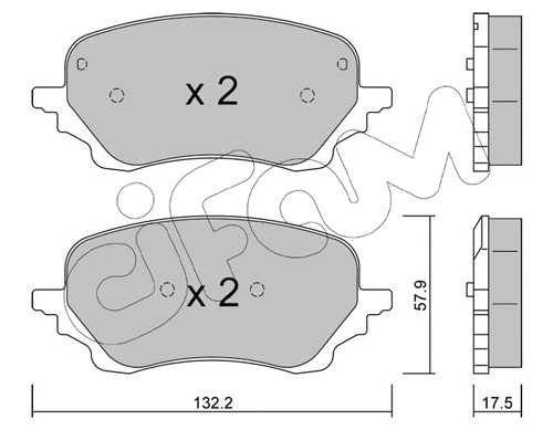 822-1247-0 CIFAM Комплект тормозных колодок, дисковый тормоз (фото 1)