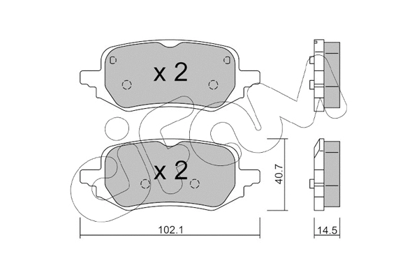 822-1248-0 CIFAM Комплект тормозных колодок, дисковый тормоз (фото 1)