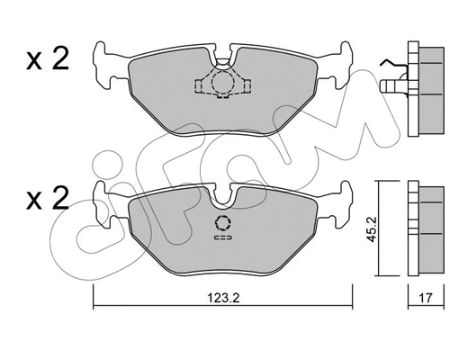 822-125-0 CIFAM Комплект тормозных колодок, дисковый тормоз (фото 1)