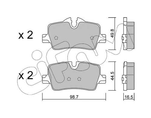 822-1264-0 CIFAM Комплект тормозных колодок, дисковый тормоз (фото 1)
