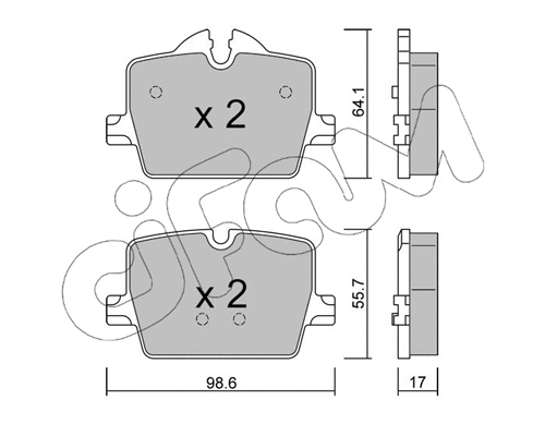 822-1265-0 CIFAM Комплект тормозных колодок, дисковый тормоз (фото 1)