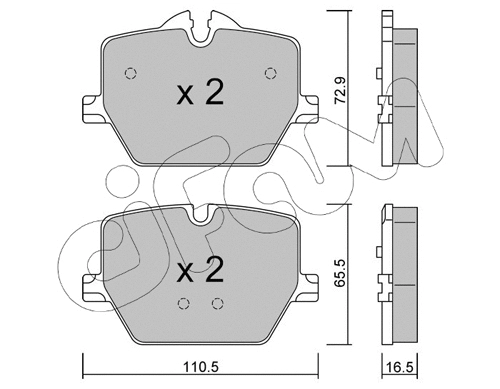 822-1266-0 CIFAM Комплект тормозных колодок, дисковый тормоз (фото 1)