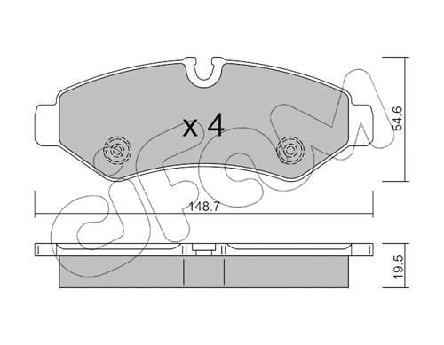 822-1275-0 CIFAM Комплект тормозных колодок, дисковый тормоз (фото 1)