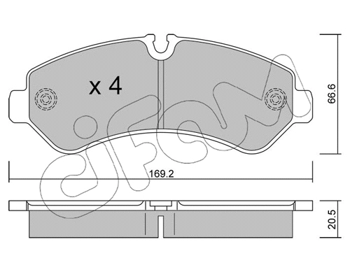 822-1276-0 CIFAM Комплект тормозных колодок, дисковый тормоз (фото 1)
