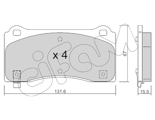 822-1277-0 CIFAM Комплект тормозных колодок, дисковый тормоз (фото 1)