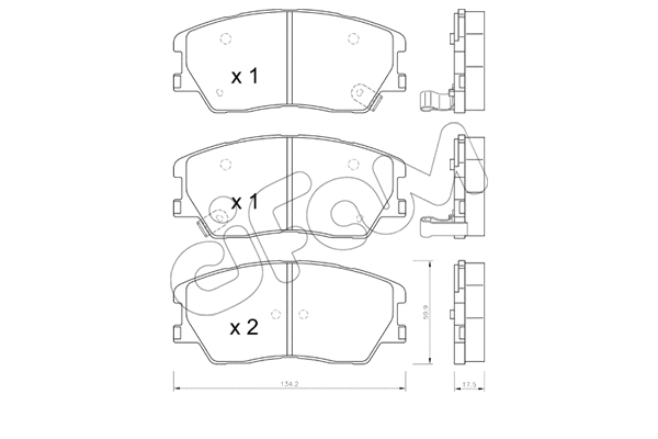 822-1305-0 CIFAM Комплект тормозных колодок, дисковый тормоз (фото 1)