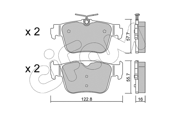 822-1317-0 CIFAM Комплект тормозных колодок, дисковый тормоз (фото 1)