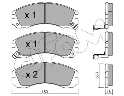 822-134-0 CIFAM Комплект тормозных колодок, дисковый тормоз (фото 1)